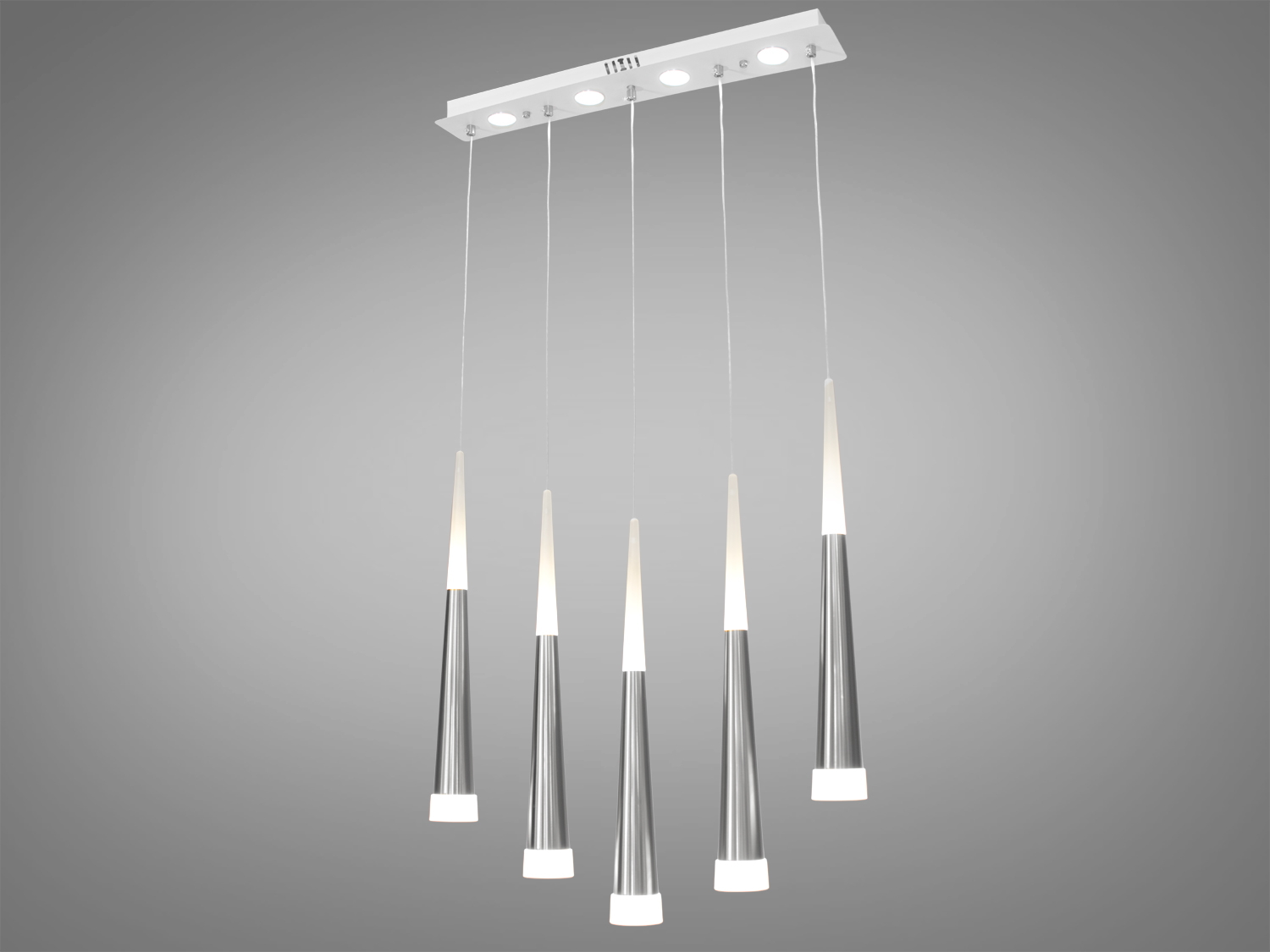 Світлодіодна люстра 1003-5HR з хромованими плафонами. Ідеальне рішення для сучасного інтер′єру.