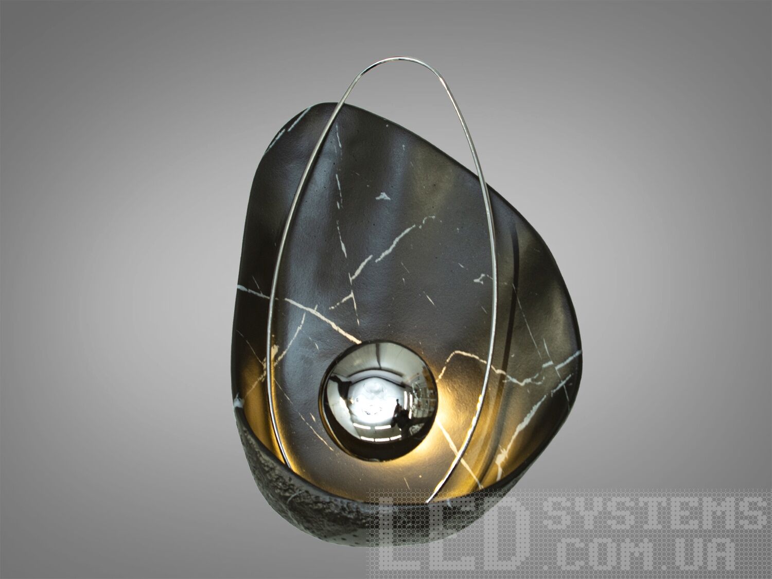 Світлодіодне настінне бра зі штучного мармуру чорного кольору має кілька режимів: холодний 6400К, нейтральний 4500К, теплий 2700К. Настінний світильник із штучного каменю створить легке романтичне освітлення у кімнаті. Все світло у цій серії світильників є відбитим, адже світлодіоди світять усередину світильника. А вже відбившись від поверхні каменю, світло виходить назовню. Вмикання-вимикання відбувається з вимикача. Кріпиться до стіни, до гіпсокартону або до інших настінних поверхонь.