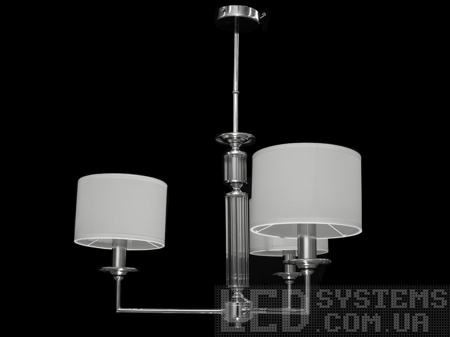 Невелика стильна люстра на 3 лампи з абажурами в кухню, з витонченою металевою основою та стильними кришталевими елементами. Застосовується для кухні, вітальні, залу, холу, спальні. У цій серії люстр і бра ідеально переплелися такі поняття, як солідність, строгість і простота.
Люстри та бра цієї моделі під звичайні лампи розжарювання або &laquo;LED-економки&raquo; на патрон Е14 внесуть класичні нотки до Вашого інтер'єру та дозволять підібрати потрібну вам температуру світіння.Універсальним кріпленням на планку легко кріпляться на будь-який тип стелі (підвісний, натяжний, звичайний). Увімкнення/вимкнення відбувається з настінного вимикача.