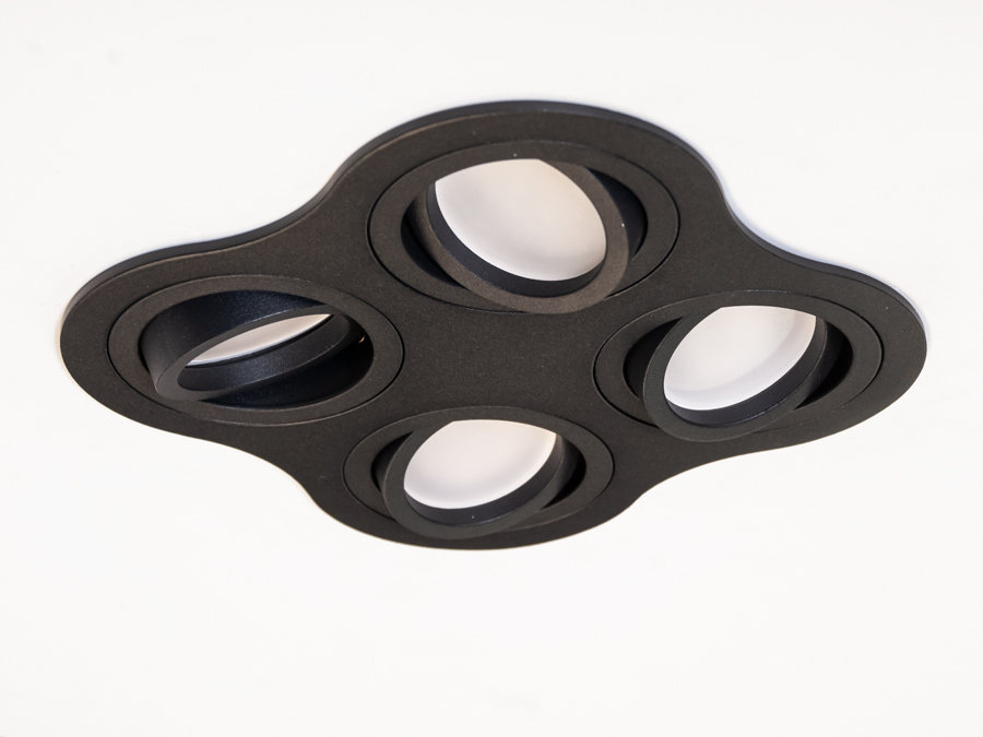 Унікальний чотирьохламповий поворотний точковий алюмінієвий світильник в коридор, серія 