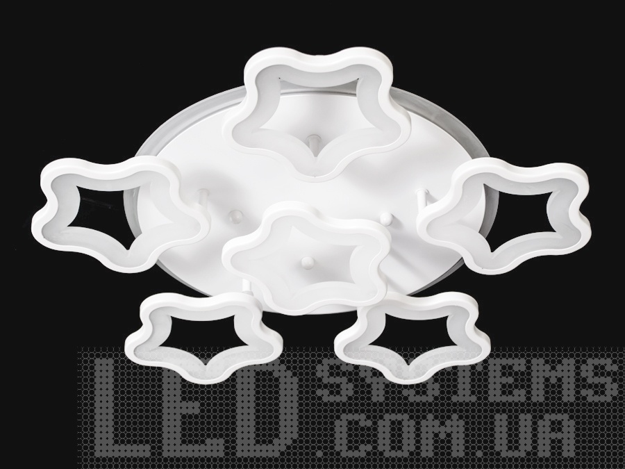 Люстра зірочки з підсвічуванням для дитячої кімнати, спальні, зон відпочинку. LED люстра з акрилу має ряд переваг:&nbsp;
+ Легка вага;
+ Міцні закриті плафони;
+ Можливість регулювати колірне освітлення (можна включити на ваш вибір - теплий, холодний або нейтральний);&nbsp;
+ Невелика висота люстр впишеться в стандартний новобуд.&nbsp;
Включення / вимикання люстри проводиться за допомогою пульта або вимикача. Пульт в комплекті. Люстра мають вбудований електронний димер, що дозволяє комфортно відрегулювати потрібну яскравість (всього 5% до 100%).&nbsp;
Перемикання колірних режимів може здійснюватися пультом або клавішами вимикача. Потужність кольорового підсвічування близько 10W.