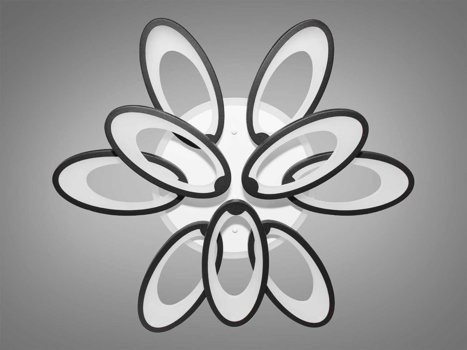 Світлодіодна акрилова люстра з пультом чорного кольору в спальню, зал або на кухню з підсвічуванням підходить на площу приміщення приблизно 20кв.м.&nbsp;
Світлодіодна люстра має декілька режимів: холодний 6000К, нейтральний 4100К, теплий 3200К, включення-виключення.&nbsp;
Стельовий світильник має електронний димер, що дозволяє регулювати яскравість люстри від 5% до 100% за допомогою пульта, який входить у комплект разом з люстрою.&nbsp;
Люстра світить яскраво, але не сліпить за рахунок матеріалу - акрилу, до того ж цей матеріал дуже міцний - його важко пошкодити. Кріпиться до навісних, натяжних, звичайних стель.