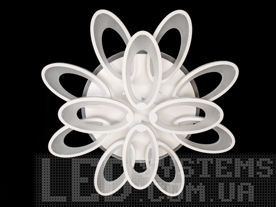 Акрилова люстра в стилі модерн для вітальні з пультом, диммером і LED підсвічуванням підходить на площу приміщення приблизно 28кв.м. Застосовується для зали, вітальні, спальні, кухні, коридору, дитячої кімнати, оскільки відсутні скляні елементи.
Світлодіодна люстра має кілька режимів: холодний 6000К, нейтральний 4100К, теплий 3200К, включення-вимикання, кольорове підсвічування, суміщений режим - будь-яке основне світло плюс будь-який колір світлодіодного підсвічування. Люстра має електронний димер, що дозволяє регулювати яскравість люстри від 5% до 100% за допомогою пульта, що входить до комплекту. Люстра світить яскраво, але не сліпить за рахунок матеріалу акрилу, до того ж цей матеріал дуже міцний його важко пошкодити.
Кріпиться до стелі будь-якого типу універсальним кріпленням на монтажну планку.