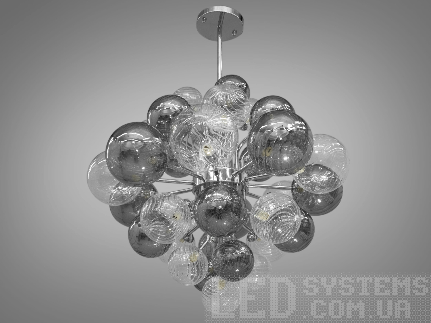 Стильна підвісна люстра Loft для залу має лаконічний і водночас дуже стильний дизайн, який підійде для поціновувачів мінімалізму та свободи думки в інтер'єрі.
Стиль &laquo;Лофт&raquo; зараз дуже популярний, його люблять як творчі особистості, так і вельми практичні люди, які віддають перевагу комфорту та простоті в інтер'єрі. Люстри в стилі &laquo;лофт&raquo; ідеально впишуться в сучасні будинки, квартири, кафе, арт-простір, коворкінги, квеструми. Матові акрилові плафони ідеально розсіяють світло від лампи будь-якого типу.
Ідеально для світлодіодних ламп.
Лампи до комплекту не входять.