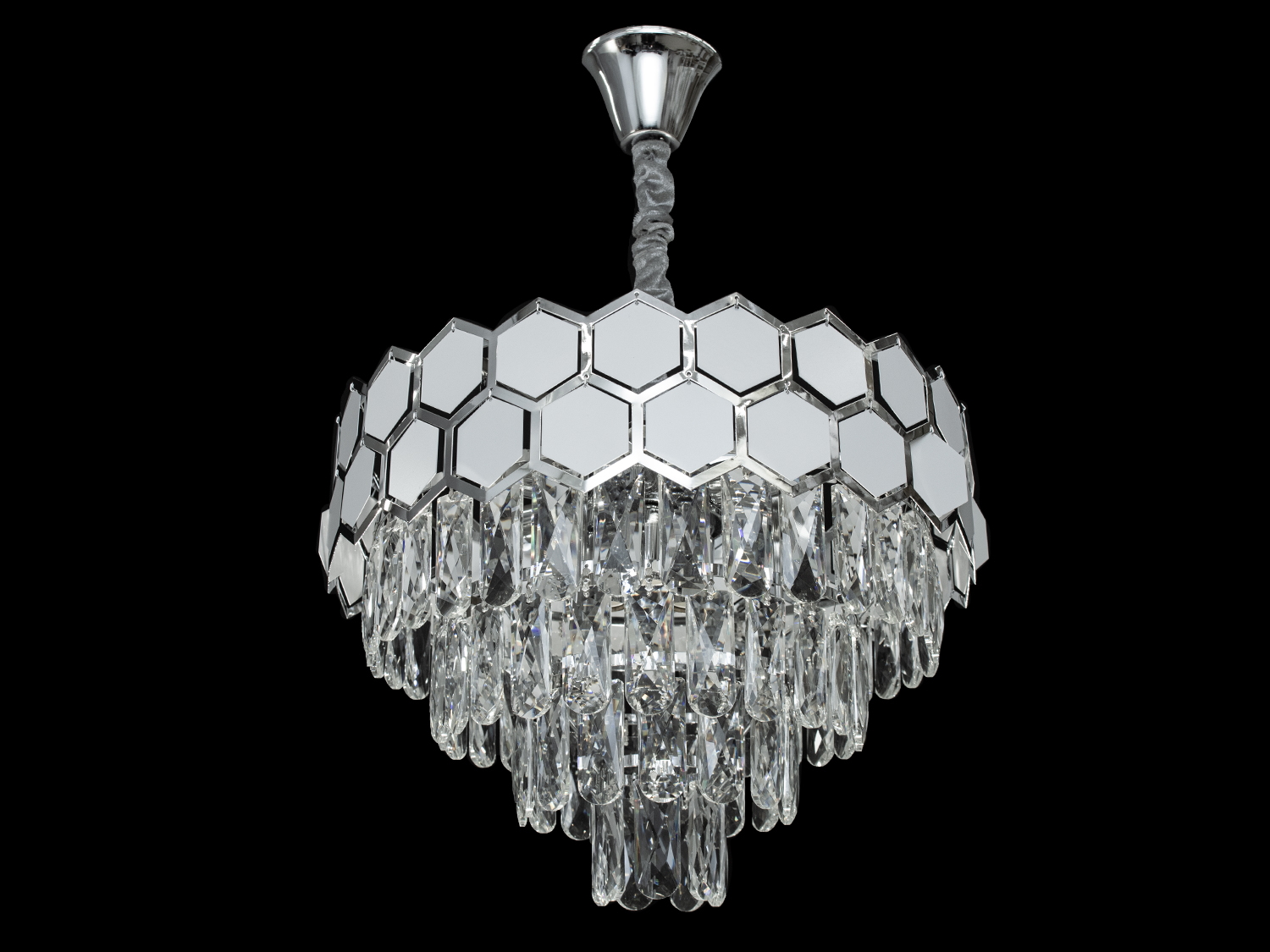 Незвичайна стильна кришталева люстра 