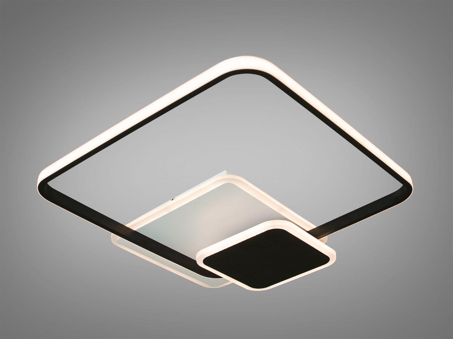 Світлодіодна люстра 2124BKDIM-LS чорна з димером 95Вт, підходить для сучасного інтер′єру, має режими освітлення та м′яке світло.