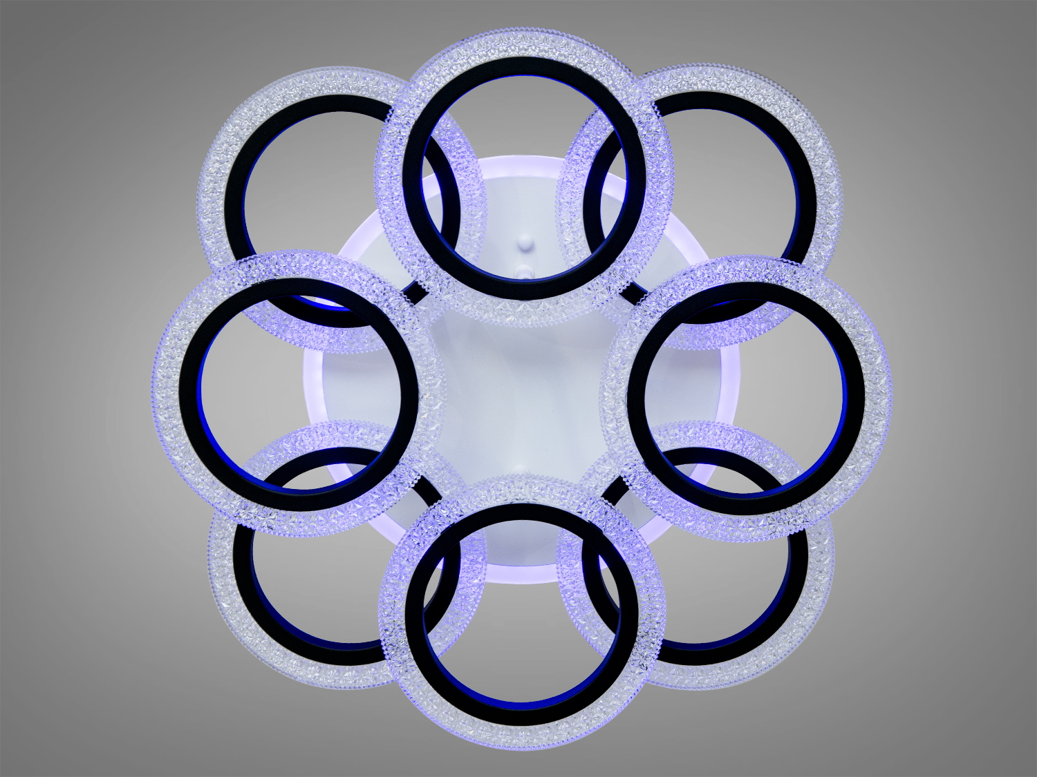 Стельова світлодіодна люстра з пультом, диммером, підсвіткою, 75W. Купити люстри гуртом від українського виробника, забезпечить вам вигідні умови та знижки.