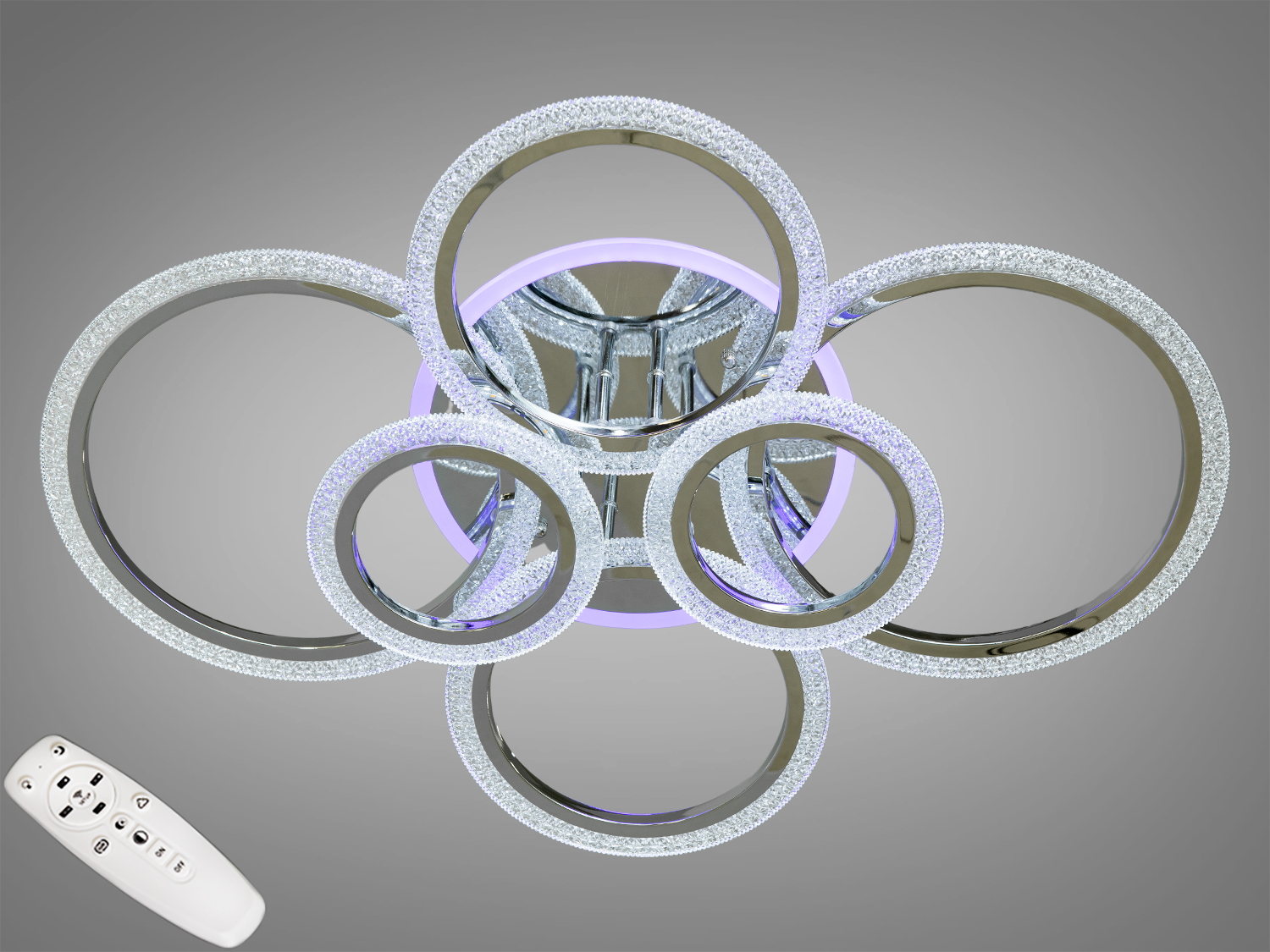 Стельова люстра лед з пультом, диммером та підсвічуванням, 55W. Люстра, яка ідеально підійде для додавання неповторного стилю та атмосфери в ваш інтерєр.