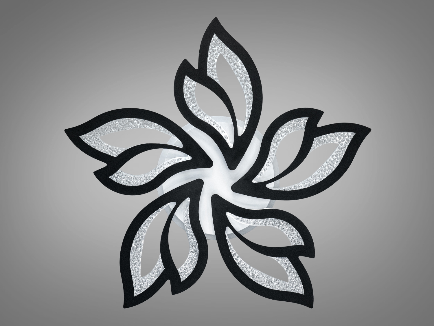 Стельова світлодіодна люстра з пультом, диммером та підсвіткою, 80Вт. Усі елементи лед люстри зібрані на білосніжній металевій основі, що додає їй легкості та сучасного вигляду.