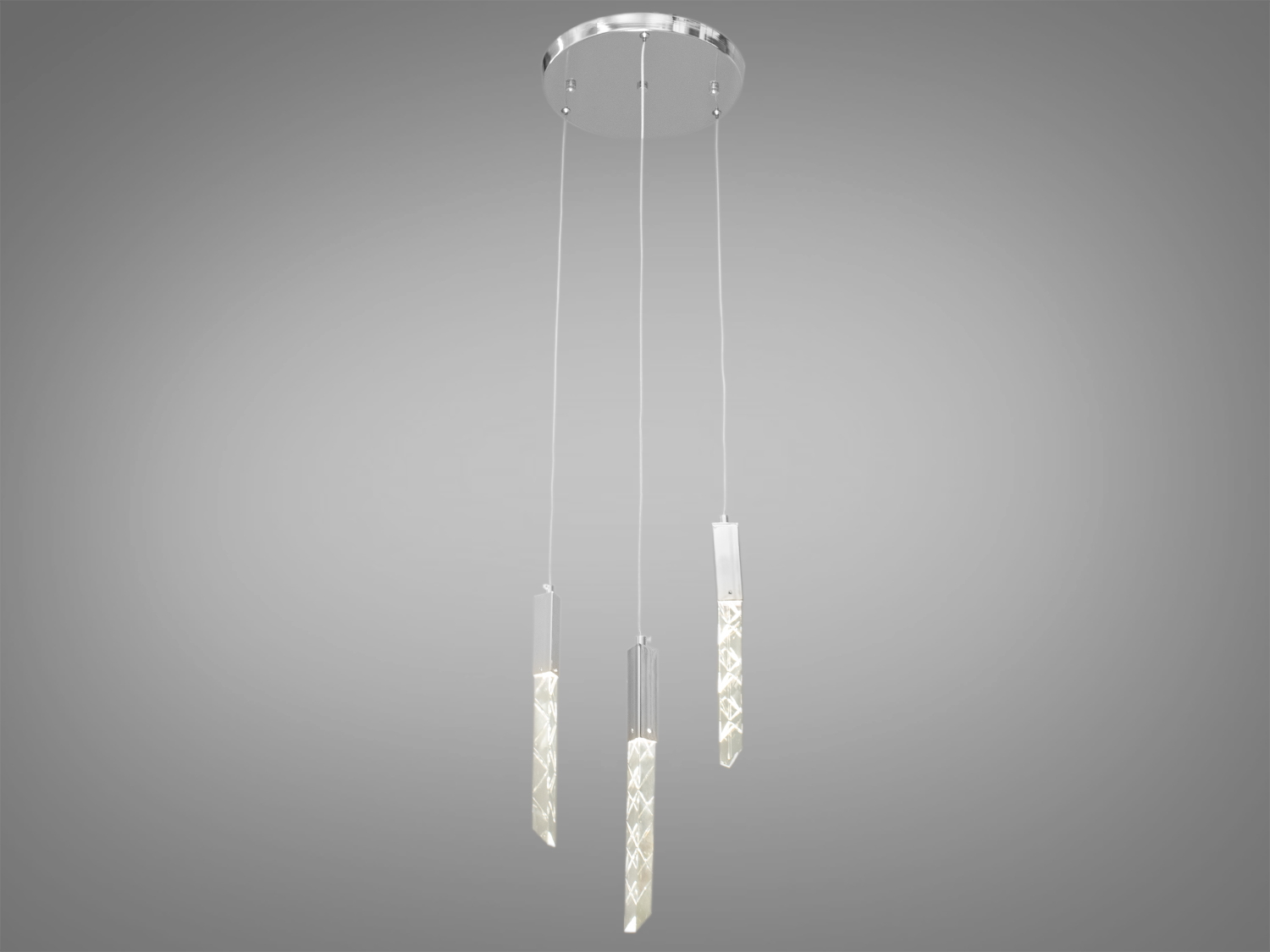 Підвісний світлодіодний світильник для спальні на 3 підвіси у стильному виконанні також добре виглядатиме в інтер'єрі вітальні або зали, ресторану або сходового холу, барної стійки або обіднього столу.
Яскраве світло повинне бути тільки там де воно дійсно потрібне, а решта має висвітлюватися легким світлом, що заповнює. Саме для створення якісного локального освітлення ми пропонуємо використовувати ці світильники.
Кріпиться до стелі будь-якого типу універсальним кріпленням на монтажну планку.