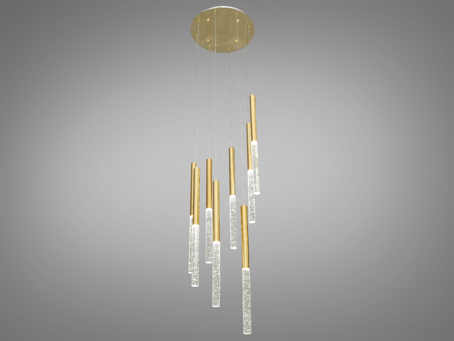 Сучасна LED люстра для залу з LED підвісами на 8 підвісів у стильному виконанні добре виглядатиме в інтер'єрі вітальні або зали, ресторану або великого сходового холу.
Яскраве світло повинне бути тільки там де воно дійсно потрібне, а решта має висвітлюватися легким світлом, що заповнює. Саме для створення якісного локального освітлення ми пропонуємо використовувати ці світильники.
Кріпиться до стелі будь-якого типу універсальним кріпленням на монтажну планку.