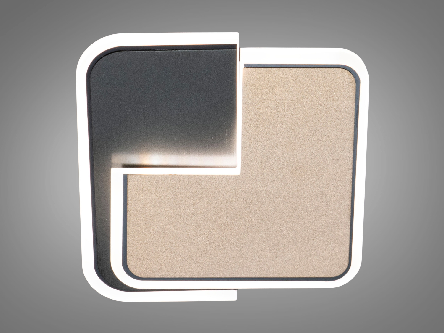 Світлодіодний світильник 4436-200 у сірому та золотому кольорах. Ідеальний для сучасного інтер′єру.