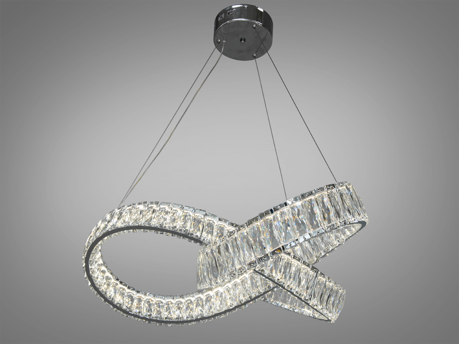 Унікальна кришталева світлодіодна люстра на підвісах, 110 Вт. Інвестиція в таку люстру - це інвестиція у довговічність, естетику та енергоефективність.