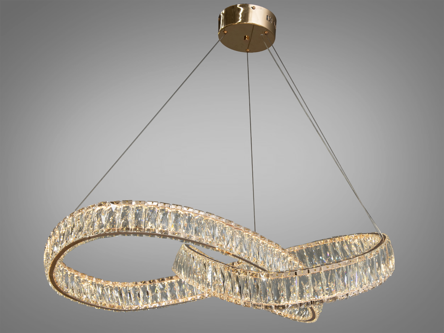 Вражаюча новинка, кришталева led люстра на тросах, 180Вт. По співвідношенню ціна-якість-дизайн, чудовий варіант для бізнесу та роздрібних покупців.