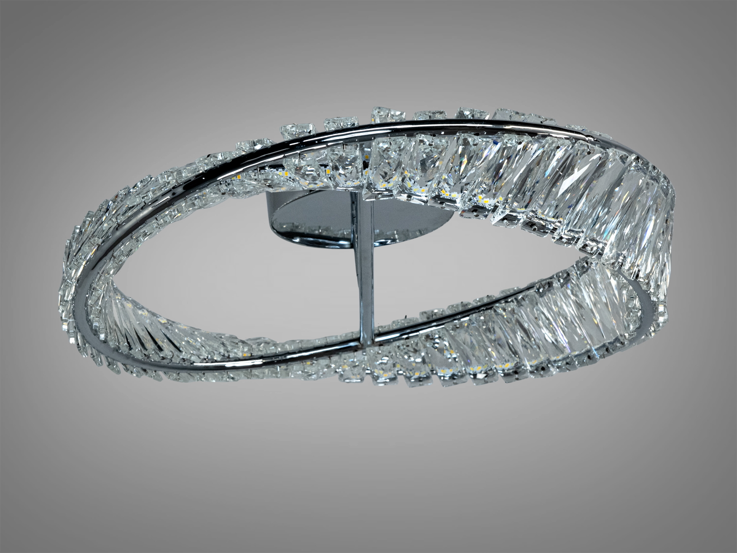 Вишукана світлодіодна люстра 562-500CH-LS з кришталем і пультом. Ідеально підходить для сучасного інтер’єру.