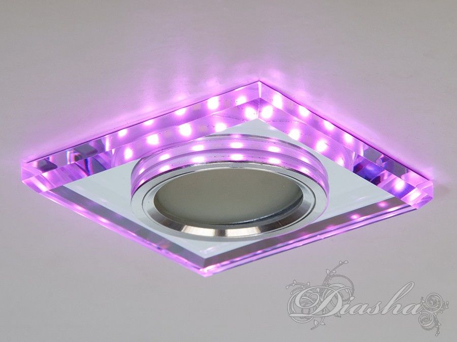 Точковий світильник 6017WH+PK з білим і рожевим підсвічуванням для сучасних інтер′єрів. Ідеально підходить для вітальні, спальні або дитячої кімнати.