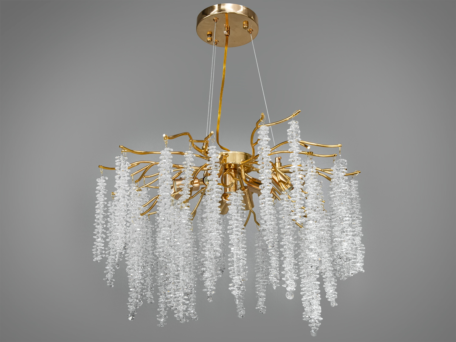 Вражаюча підвісна кришталева золота люст�