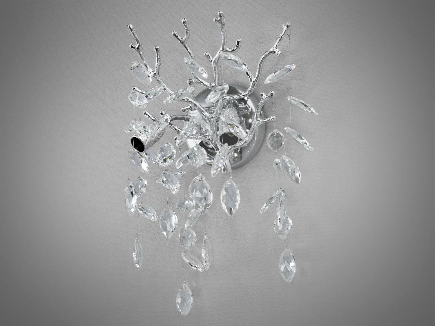 Вишуканий настінний кришталевий світильник сател�