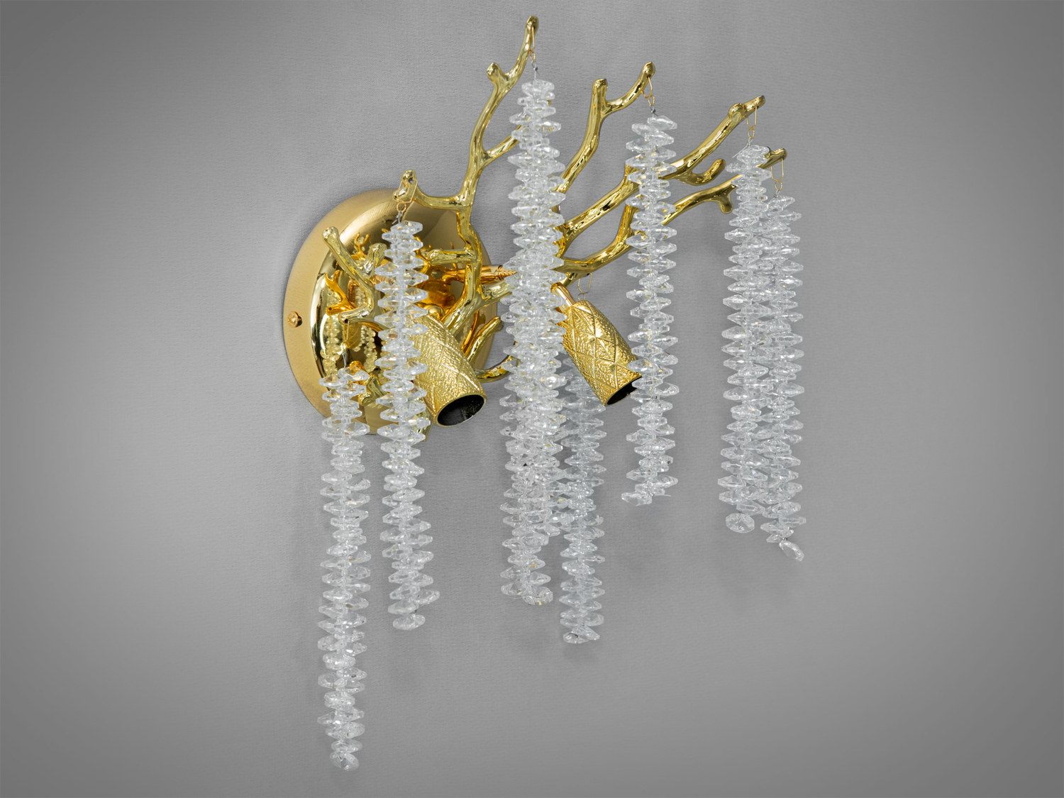 Кришталевий настінний світильник сател�