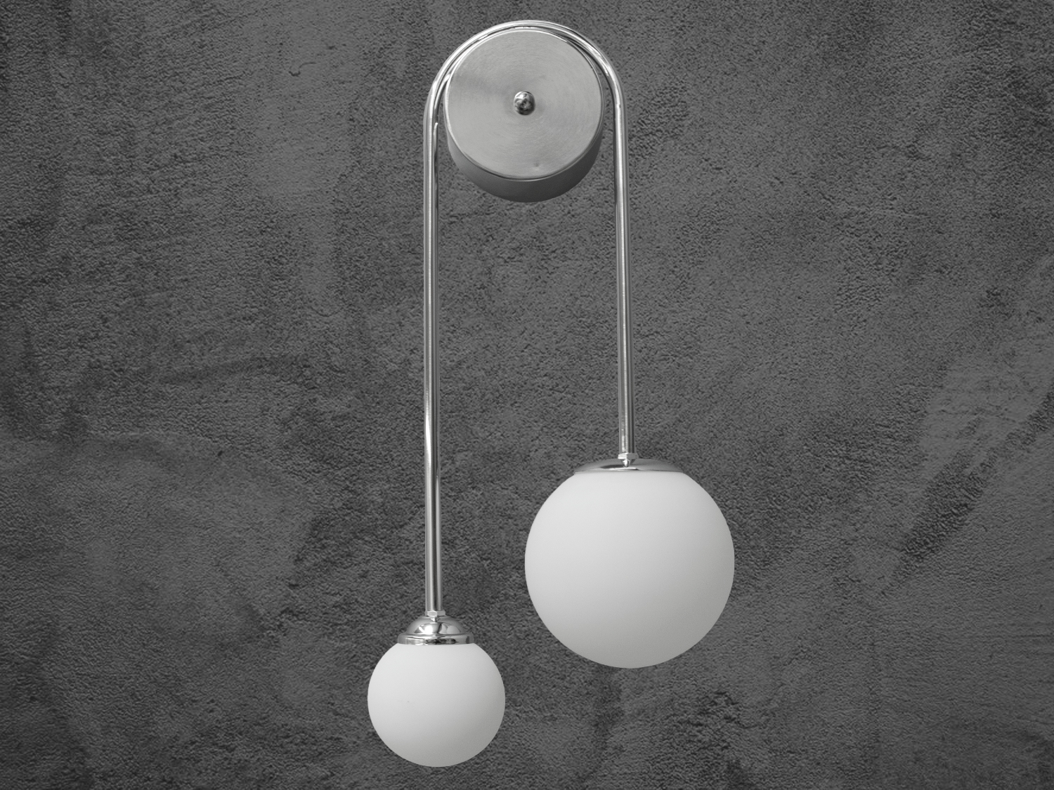 Мінімалістичне, естетично привабливе, креативне бра в стилі лофт, колір хром