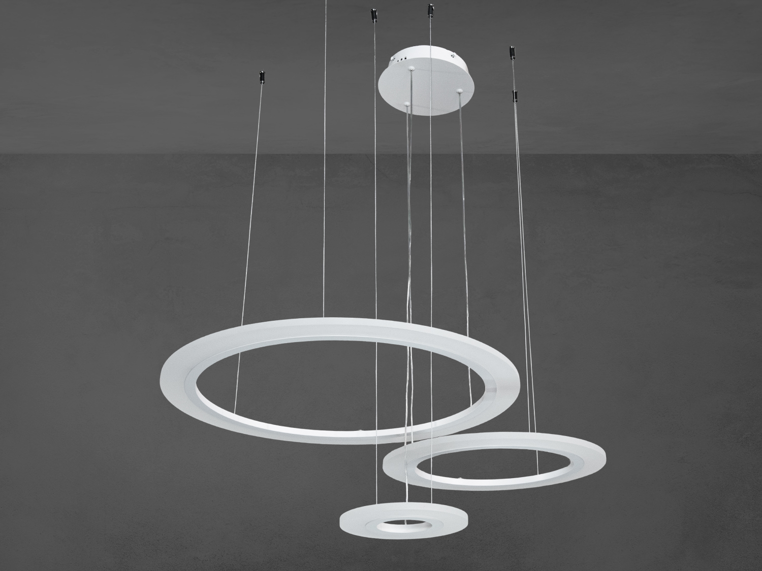 Світлодіодна люстра Diasha 6639 біла з дистанційним керуванням. Сучасний дизайн, регульована колірна температура, ідеальна для просторих приміщень.