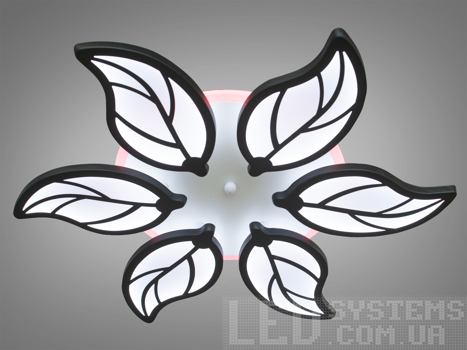 Сучасна LED-люстра з підсвічуванням до спальні підходить на площу приміщення приблизно 12-15 кв. м.&nbsp;Світлодіодна люстра має кілька режимів: холодний 6400К, нейтральний 4500К, теплий 2700К, включення-вимкнення, підсвічування.&nbsp;Люстра має електронний диммер, що дозволяє регулювати яскравість люстри від 5% до 100% за допомогою пульта, що входить до комплекту.&nbsp;Люстра світить яскраво, але не сліпить рахунок матеріалу - акрилу, до того ж цей матеріал дуже міцний - його важко пошкодити. Підходить для зали, вітальні, дитячої, спальні.&nbsp;Ще однією незаперечною перевагою цієї світлодіодної люстри для дитячої кімнати є відсутність скляних елементів. Кріпиться до підвісних, натяжних, звичайних стель.