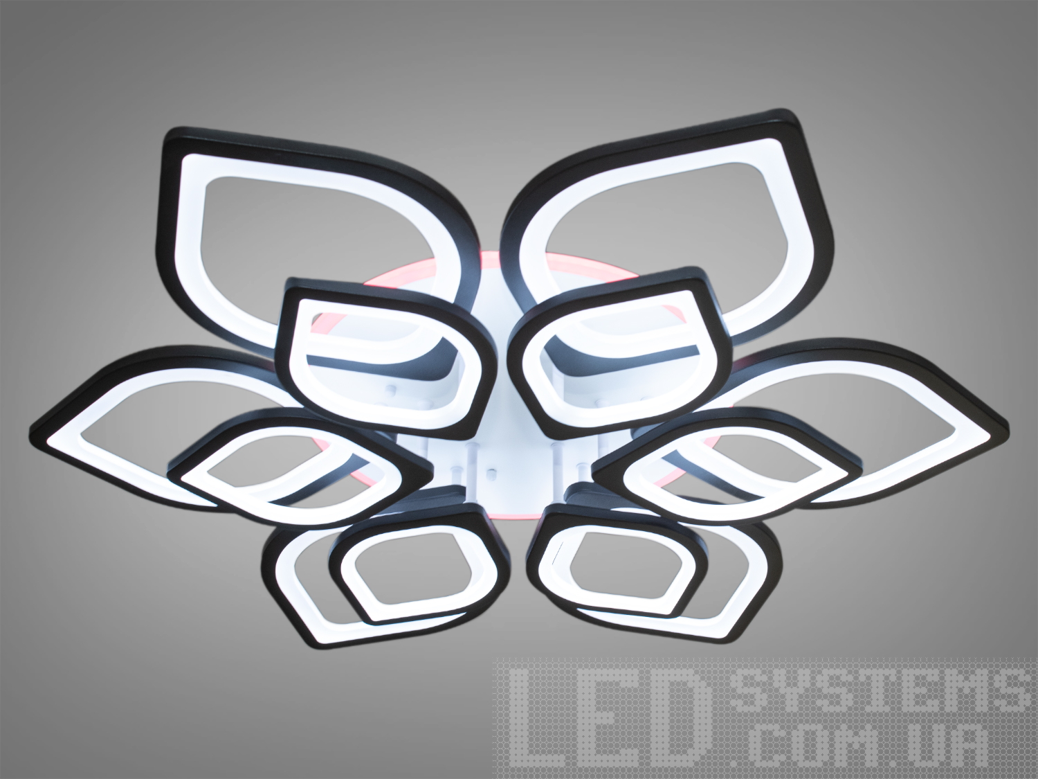 Акрилова LED-люстра в стилі модерн з LED підсвічуванням у вітальню чи зал, спальню, дитячу. Режими перемикання: холодний 6400К, нейтральний 4500К, теплий 2700К, LED підсвічування, суміщений режим - будь-яке основне світло плюс світлодіодне підсвічування. Електронний димер, що дозволяє регулювати яскравість люстри від 5% до 100% за допомогою пульта, що входить у комплект разом із люстрою. Люстра світить яскраво, але не сліпить рахунок матеріалу - акрилу, до того ж цей матеріал дуже міцний - його важко пошкодити. Переваги: легка вага, невелика висота, оригінальний дизайн, пульт, димер, додаткове підсвічування. Підходить на площу приміщення приблизно 37м2. Кріпиться до гіпсокартонних, натяжних, звичайних стель. Акрилова LED-люстра в стилі модерн з LED підсвічуванням у вітальню чи зал, спальню, дитячу. Режими перемикання: холодний 6400К, нейтральний 4500К, теплий 2700К, LED підсвічування, суміщений режим - будь-яке основне світло плюс світлодіодне підсвічування. Електронний димер, що дозволяє регулювати яскравість люстри від 5% до 100% за допомогою пульта, що входить у комплект разом із люстрою. Люстра світить яскраво, але не сліпить рахунок матеріалу - акрилу, до того ж цей матеріал дуже міцний - його важко пошкодити. Переваги: легка вага, невелика висота, оригінальний дизайн, пульт, димер, додаткове підсвічування. Підходить на площу приміщення приблизно 37м2. Кріпиться до гіпсокартонних, натяжних, звичайних стель.