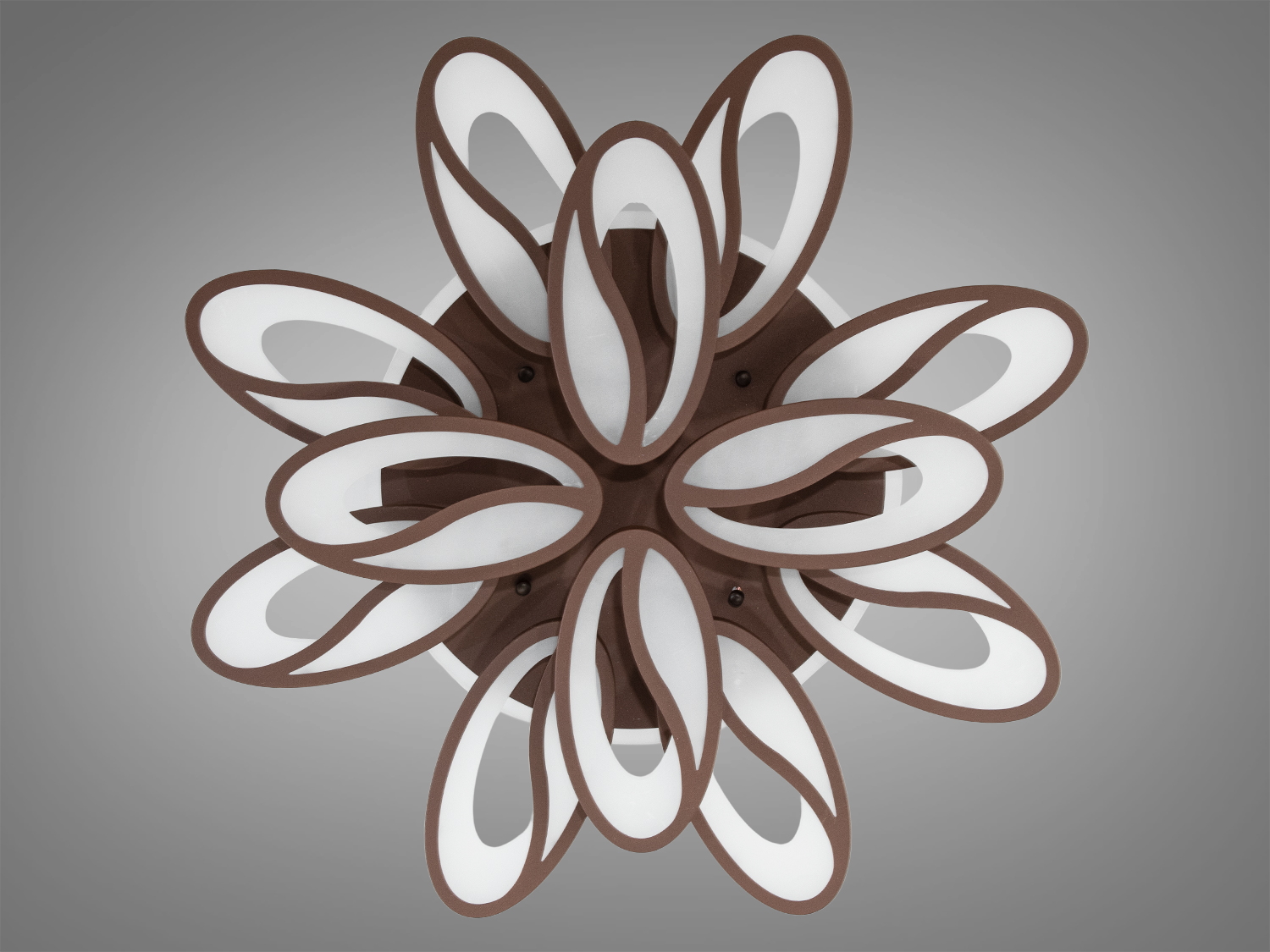 Сучасна LED-люстра для холу з пультом, з LED підсвічуванням, з димером підходить на площу приміщення приблизно 27 кв.м.
Світлодіодна люстра має кілька режимів: холодний 6000К, нейтральний 4100К, теплий 3200К, кольорове підсвічування, суміщений режим &ndash; будь-яке основне світло плюс будь-який колір світлодіодного підсвічування. Регулювання яскравості люстри від 5 до 100% відбувається за допомогою пульта дистанційного керування, що входить до комплекту.
Переваги акрилових розсіювачів знаходять своє відображення у міцності, довговічності та легкості конструкції люстри. Вона відрізняється низьким енергоспоживанням, що робить її економічно вигідною, а також малою висотою від стелі, ідеальною для просторів з обмеженою висотою стелі.
Люстра світить яскраво, але не сліпить за рахунок матеріалу &ndash; акрилу, до того ж цей матеріал дуже міцний &ndash; його важко зашкодити. Застосовується для зали, вітальні, кухні, спальні, їдальні, дитячої, тому що відсутні елементи, що б'ються.
Універсальне кріплення на монтажну планку підходить для стель будь-якого типу.