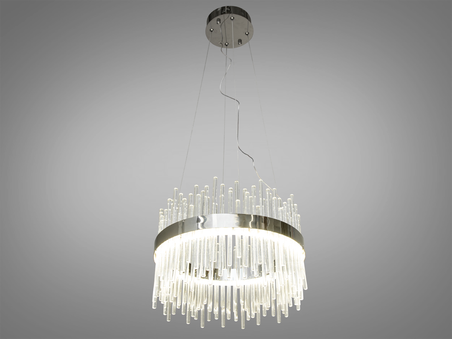 Кришталева світлодіодна люстра у вітальню також ідеально підійде для невеликих приміщень, наприклад, у коридор, кухню, спальню. Люстра підходить навіть для низьких стель, тому що висота регулюється.
Світлодіодна люстра має кілька режимів: холодний 600К, нейтральний 4100К, теплий 3200К. Перемикання здійснюється з настінного вимикача почерговим включенням/вимкненням. Світлодіоди дозволяють підбирати необхідну температуру світла. Використання гнучкого світлодіодного модуля в люстрі дозволяє вивести естетичні якості на новий сучасний рівень.
Кріпиться до стелі (гіпсокартонним, навісним, натяжним) універсальним кріпленням-на планку.