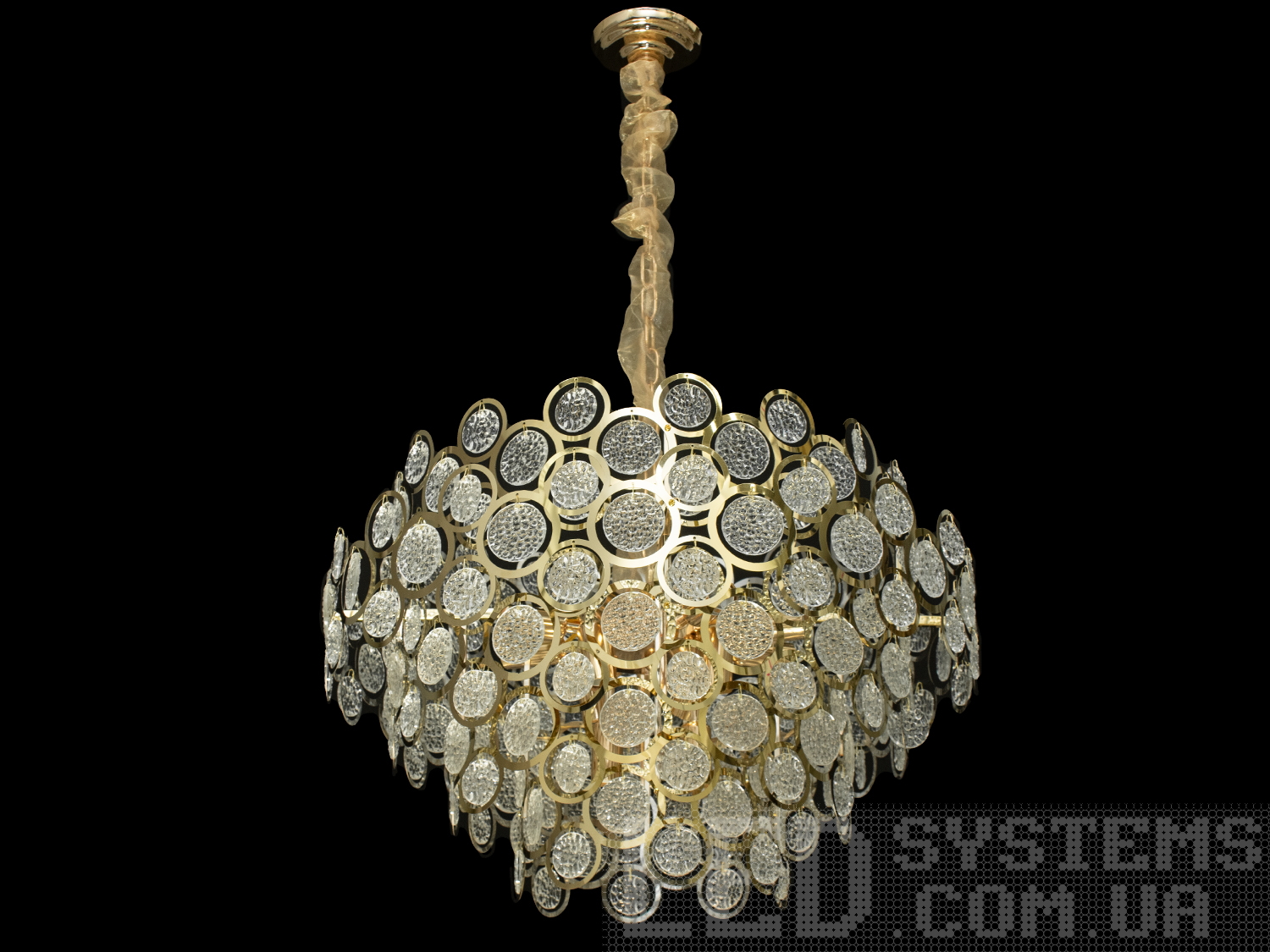 Люстра підвіс у хол зі скляними колами у металевому корпусі добре виглядатиме у сучасному інтер'єрі зали, спальні, коридору чи кухні. На неї можна дивитися під будь-яким кутом, і не дивлячись на легкість конструкції люстри, ви завжди бачитимете лампи тільки через димчасте скло. Висота люстри регулюється, завдяки чому підходить для низьких стель.
Сучасна люстра під звичайну лампочку із цоколем Е14. Стельове кріплення на планку універсальне підходить для підвісних, натяжних та звичайних стель.
Увага. Вага люстри понад 10кг.