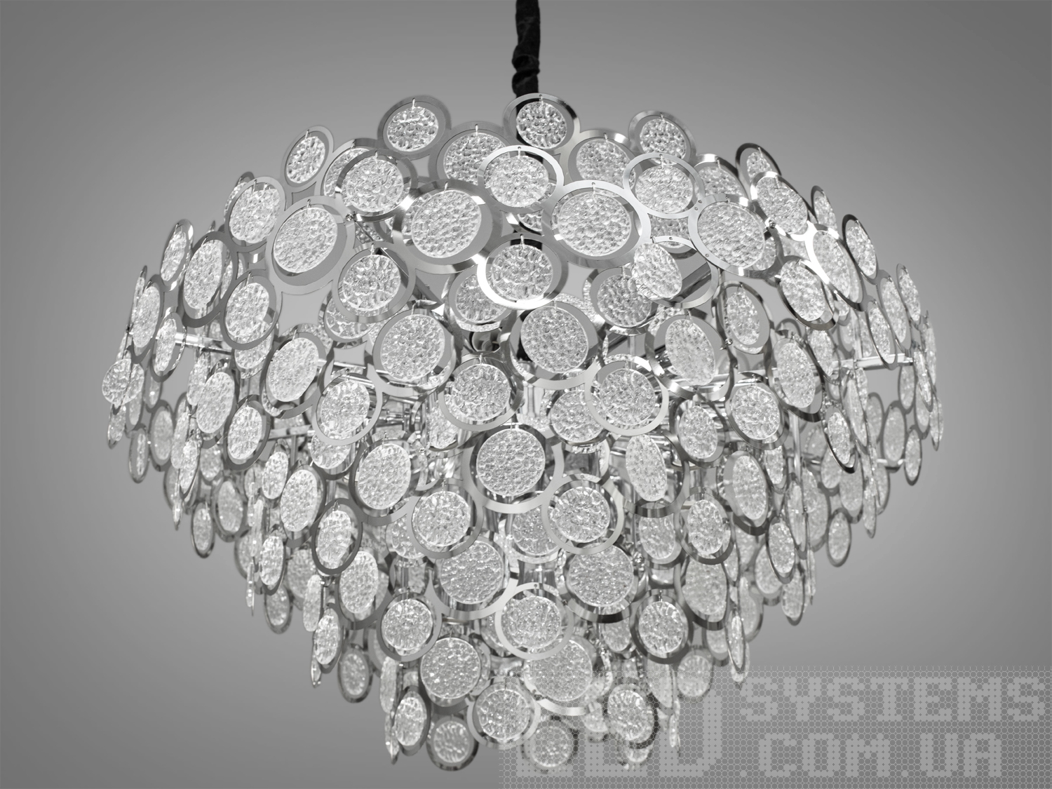 Елегантна сучасна люстра підвіс для залу з круглими скляними елементами в металевому корпусі добре виглядатиме в сучасному інтер'єрі зали, спальні, коридору або кухні. На неї можна дивитися під будь-яким кутом, і не дивлячись на легкість конструкції люстри, ви завжди бачитимете лампи тільки через димчасте скло. Висота люстри регулюється, завдяки чому підходить для низьких стель.
Сучасна люстра під звичайну лампочку із цоколем Е14. Стельове кріплення на планку універсальне підходить для підвісних, натяжних та звичайних стель.
Увага. Вага люстри понад 10кг.