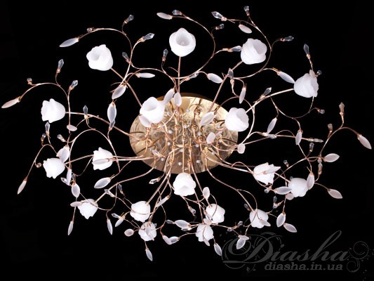 Нова серія світлодіодних світильників модерн відмінно впишеться в будь-який інтер'єр, будь то спальня або вітальня, офіс або елітний ресторан.
Світлодіодне підсвічування в галогенових люстрах має наступні режими: перелив - плавний перехід синій-рожевий-червоний-рожевий-синій, зміна кольорів - синій-рожевий-червоний горять за вибором від 1 до 5 секунд, а також зупинений колір. Все управління світлодіодами проводиться за допомогою однієї кнопки на пульті.