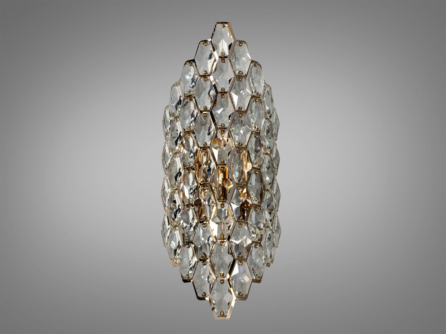 Кришталеве бра 9132B золото для двох ламп — елегантний настінний світильник з каскадним дизайном, що підкреслює вишуканість вашого інтер′єру.