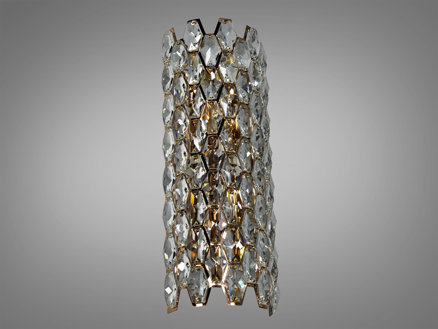 Настінний світильник Diasha з кристалами у золоті. Ідеальний для сучасних інтер′єрів, створює атмосферу розкоші та комфорту.