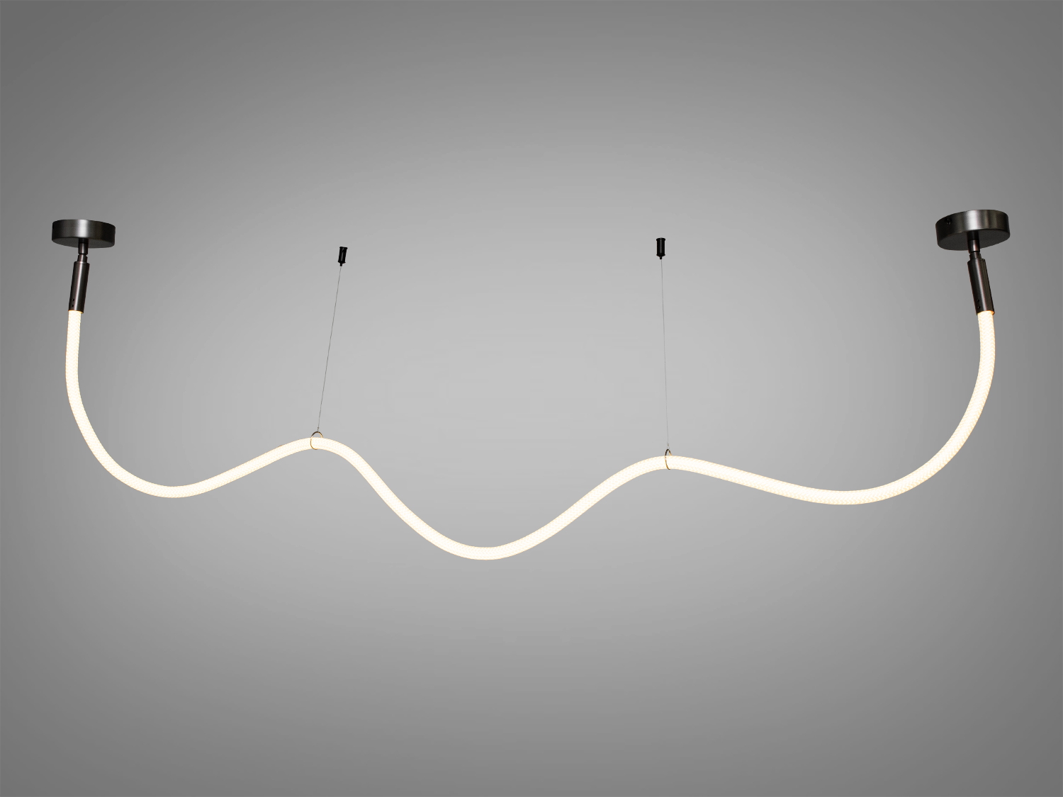 Лаконічна LED люстра шланг у вітальню серії 