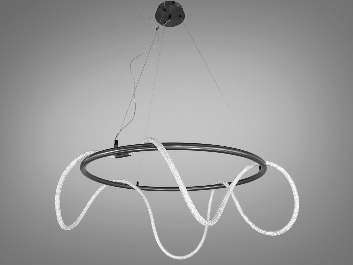 Сучасна світлодіодна люстра для холу із модним оригінальним дизайном із серії 