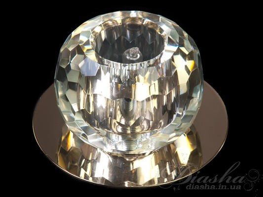 &nbsp;&nbsp;&nbsp;Точкові світильники прості та легкі в установці, тому їх монтування не займе багато часу та праці. Вони запросто можуть змінити простір приміщення. Якщо точкові світильники встановити по периметру стелі, то він буде здаватися вище, а сама кімната - набагато більше. Прийміть це як керівництво до дії. І тоді ці кришталеві точкові світильники будуть здатні забезпечити Вам комфорт саме на тому рівні, якого Ви так довго чекали. Для оптових покупців відпускається лише ящиками по 50 шт. &nbsp;&nbsp;&nbsp;Лампа і трансформатор в комплект не входять.