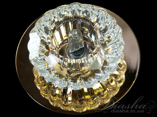 &nbsp;&nbsp;&nbsp;Точкові світильники можуть виконувати різнопланові функції. Крім загального стельового освітлення, вони незамінні на кухні, коли робочому місцю не вистачає освітлення або в кабінеті - над письмовим столом. При цьому, точкові кришталеві світильники, представлені Вашій увазі, можуть забезпечити Вам комфорт саме на тому рівні, про який Ви стільки мріяли. І не забувайте про значну економію - це теж повинно принести Вам гарний настрій. Для оптових покупців відпускається лише ящиками по 50 шт. Лампа і трансформатор в комплект не входять.