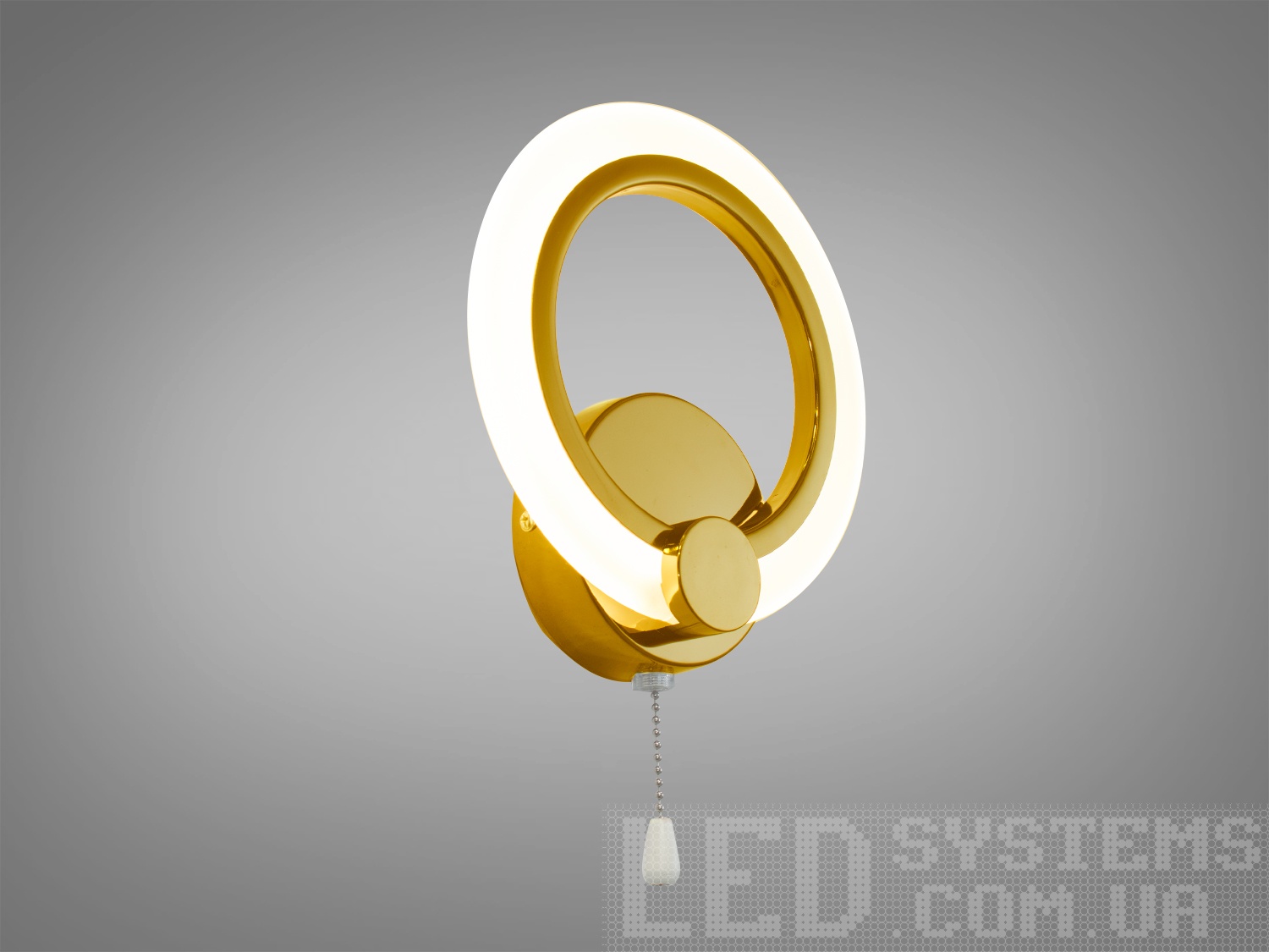 Бра в спальню над ліжком потужністю 13W виконаний в сучасному стилі, в стилі &laquo;модерн&raquo; з плафоном круглої форми для читання і освітлення. За допомогою вимикача є можливість зміни температури світла: холодний 6400К, нейтральний 4500К, теплий 2700К, а також включення-виключення, як з настінного вимикача, так і шнурком на самому бра. Настінний світильник не сліпить за рахунок матеріалу акрилу, до того ж дуже прочен- його важко пошкодити. Кріпиться до стіни, до гіпсокартону або до інших настінних поверхонь.