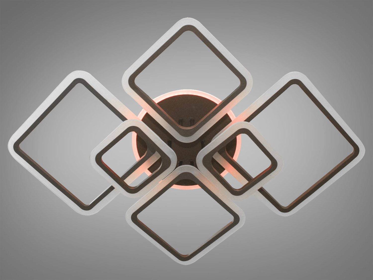 Сувора LED-люстра для вітальні з пультом, з LED підсвічуванням, з димером підходить на площу приміщення приблизно 21кв.м.
Світлодіодна люстра має кілька режимів: холодний 6000К, нейтральний 4100К, теплий 3200К, включення-вимикання, кольорове підсвічування. Люстра має електронний димер, що дозволяє регулювати яскравість люстри від 5% до 100% за допомогою пульта, що входить до комплекту.
Люстра світить яскраво, але не сліпить рахунок матеріалу - акрилу, до того ж цей матеріал дуже міцний - його важко пошкодити. Підходить для зали, вітальні, дитячої, спальні. Ще однією незаперечною перевагою цієї світлодіодної люстри для дитячої кімнати є відсутність скляних елементів.
Кріпиться до підвісних, натяжних і звичайних стель.