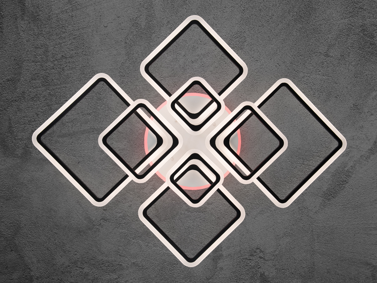 LED люстра у вітальню з пультом, з димером, з LED-підсвіткою потужністю 180 Вт