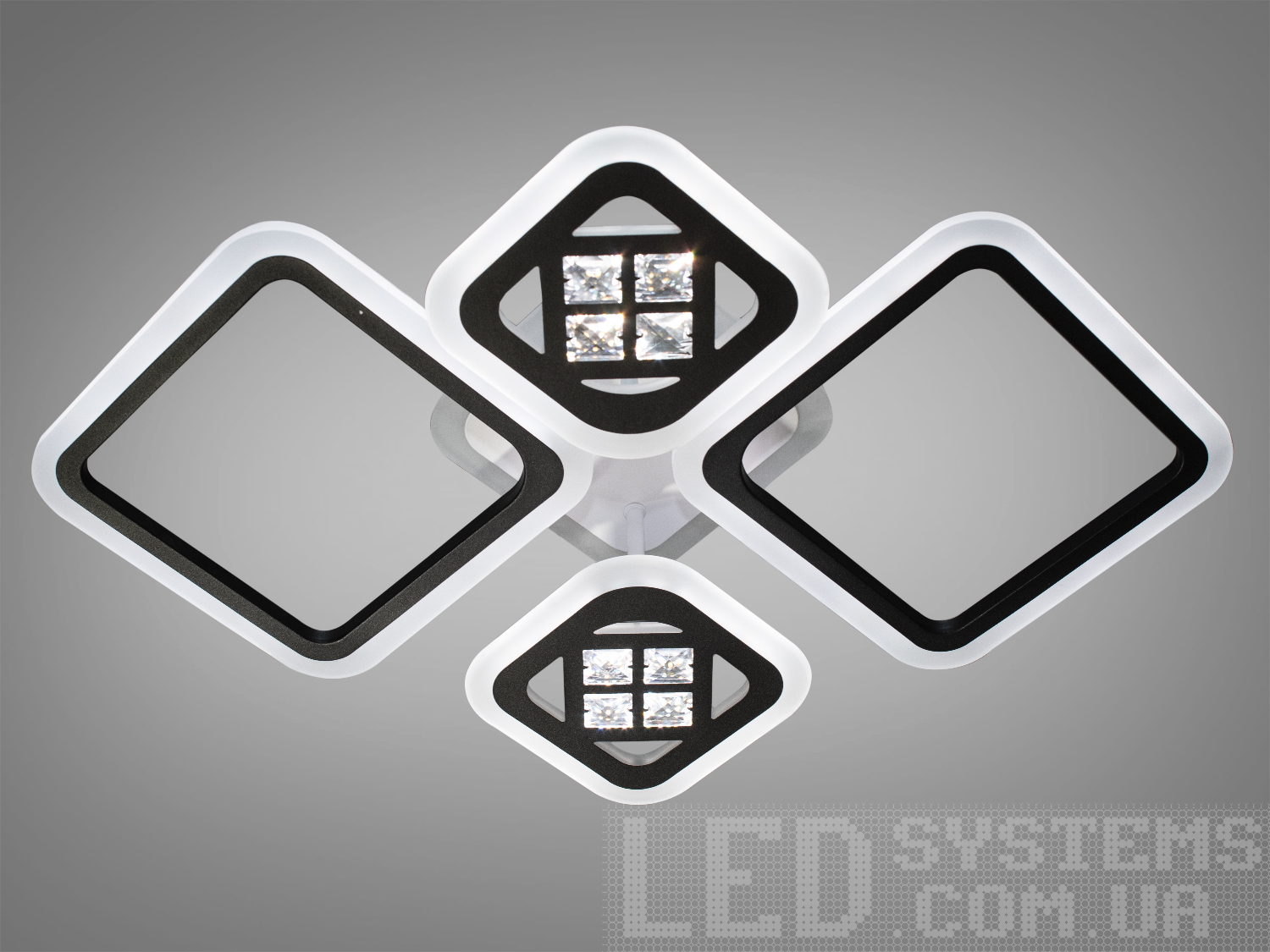 Універсальна LED-люстра на кухню з підсвічуванням, з пультом, з димером підходить на площу приміщення приблизно 12 кв.м.
Світлодіодна люстра має кілька режимів: холодний 6400К, нейтральний 4500К, теплий 2700К, кольорове підсвічування, суміщений режим &ndash; будь-яке основне світло плюс будь-який колір світлодіодного підсвічування. Регулювання яскравості люстри від 5 до 100% відбувається за допомогою пульта дистанційного керування, що входить до комплекту.
Люстра світить яскраво, але не сліпить за рахунок матеріалу &ndash; акрилу, до того ж цей матеріал дуже міцний &ndash; його важко зашкодити. Застосовується для невеликого залу, вітальні, кухні, спальні, їдальні, дитячої, тому що відсутні елементи, що б'ються. Кріпиться до підвісних, натяжних, звичайних стель.