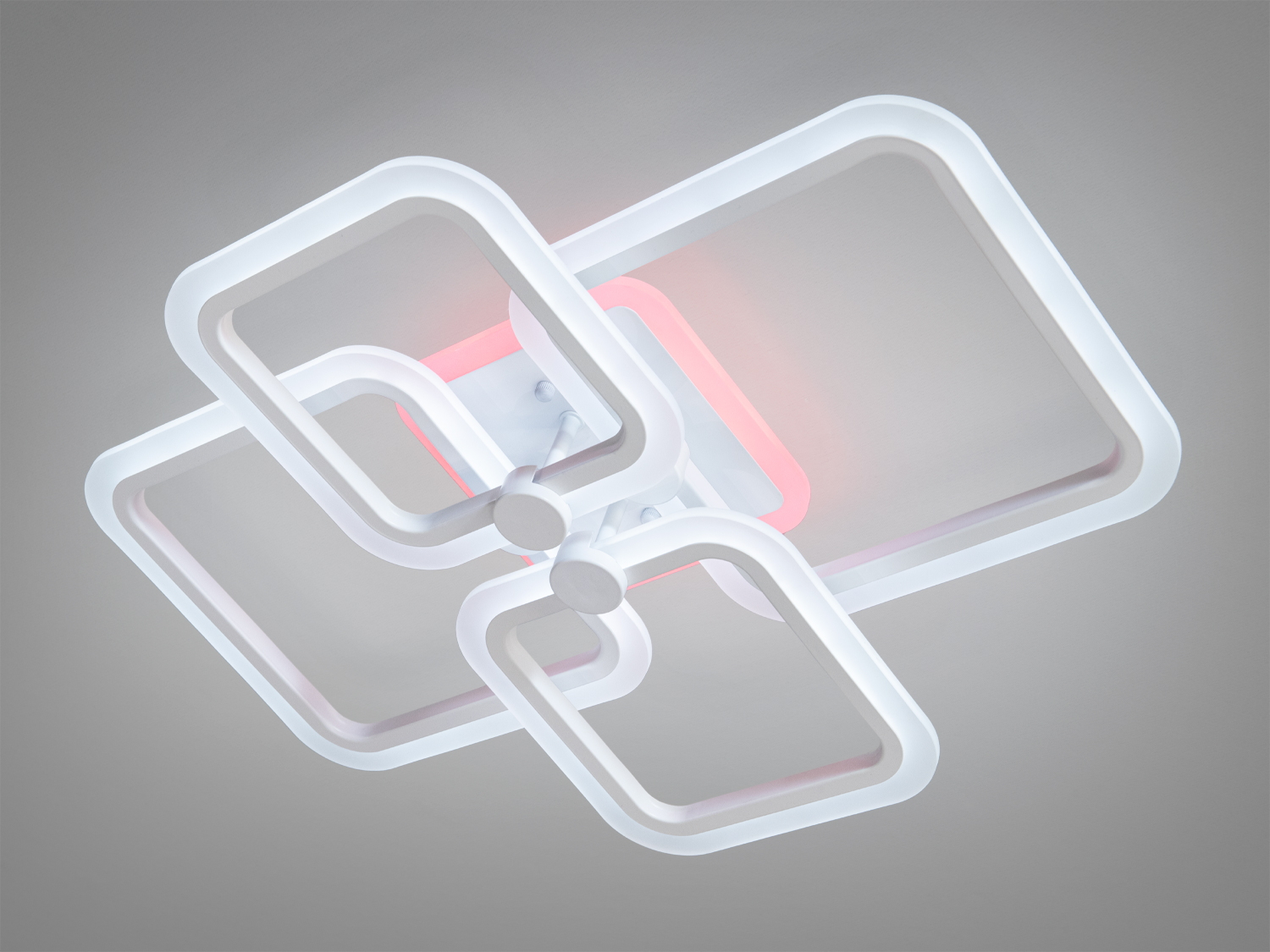 Купити світлодіодну люстру A8208-4WH-LS білого кольору з пультом та регулюванням яскравості. Ідеально для сучасних інтер′єрів.