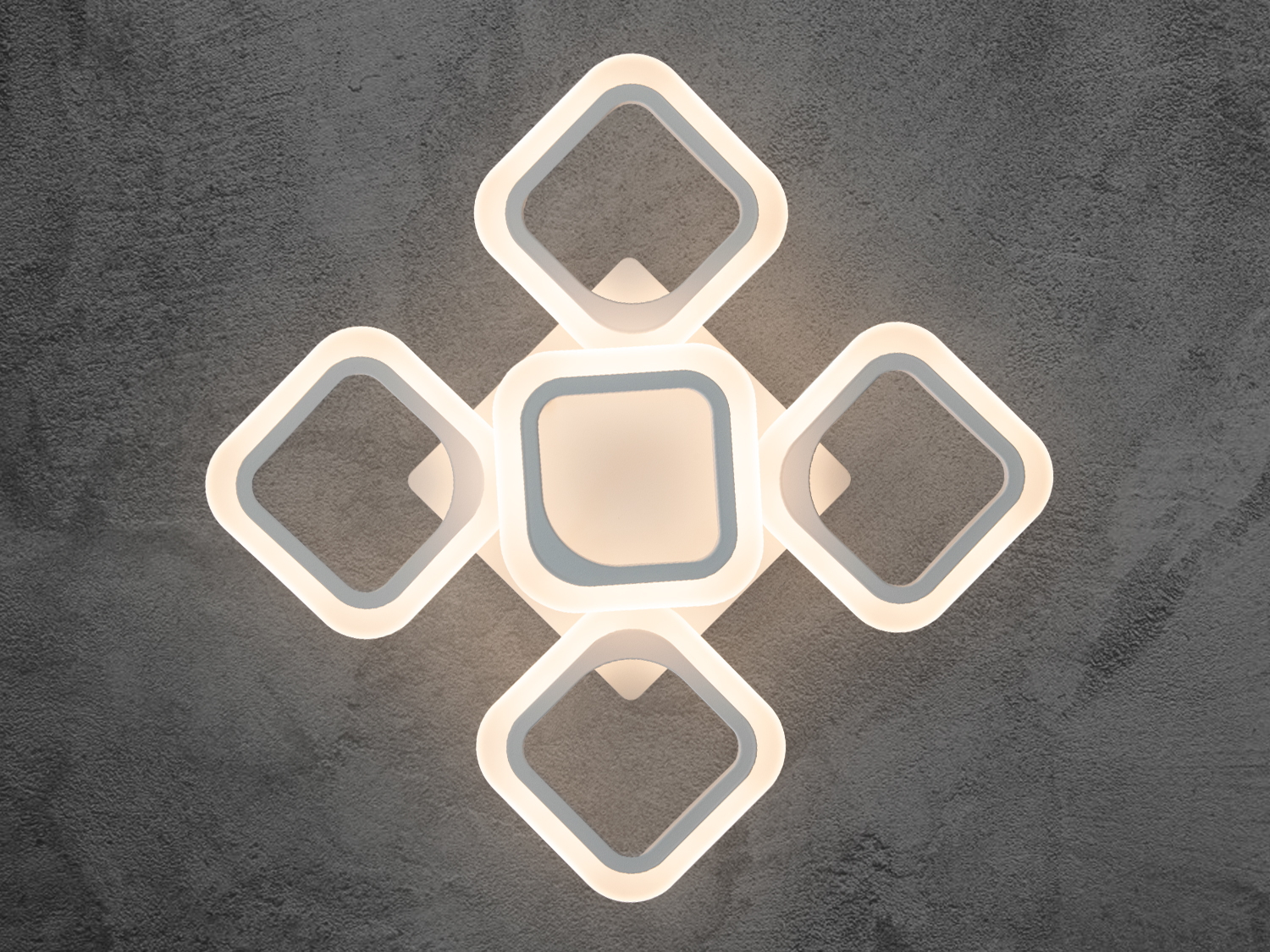 Стельова LED люстра в коридор із димером, з пультом підходить на площу приміщення приблизно 8 кв. м. Застосовується для залу, вітальні, кухні, спальні, їдальні, дитячої, позаяк немає елементів, що б'ються. Кожен квадрат створює гармонійну композицію, додаючи сучасний і стильний акцент в інтер'єр. Люстра ідеально підходить для просторих приміщень, підкреслюючи їх геометрію та додаючи м'яке, рівномірне світло. Чорні контури та білі матові вставки (розсіювач) надають люстрі витонченого й елегантного вигляду, роблячи її прекрасним вибором для будь-якого інтер'єру &mdash; класичного, сучасного та навіть у стилі &laquo;hi-tech&raquo;.
Переваги акрилових розсіювачів знаходять своє вираження в міцності, довговічності та легкості конструкції люстри. Вона вирізняється низьким енергоспоживанням, що робить її економічно вигідною, а також малою висотою від стелі, ідеальною для просторів з обмеженою висотою стелі.
Світлодіодна люстра має кілька режимів: холодний 6000К, нейтральний 4100К, теплий 3200К. Регулювання яскравості люстри від 5 до 100% відбувається за допомогою пульта дистанційного керування, який входить до комплекту. Кожне вмикання вимкнення по черзі переводить люстру за такими режимами: холодне світло, тепле світло, нейтральне світло.
Світильник легко монтується на будь-які типи стель завдяки універсальному кріпленню на монтажну планку, що робить встановлення швидким, зручним і надійним.