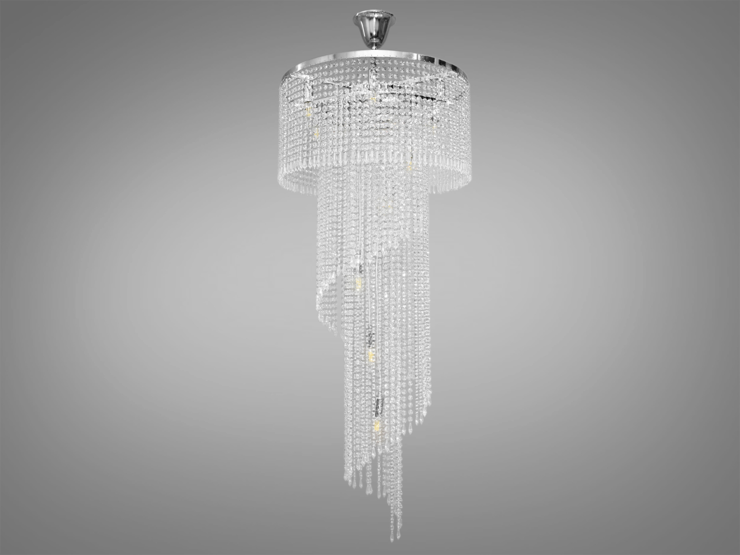 Кришталева люстра класу люкс у вітальню також ідеально підходить для використання в холах або вітальні, сходових зонах приватних будинків, ресторанів або готелях. Кришталеві підвіски, виконані у правильній формі, створюють захоплюючий світловий ефект, граючи на світлі.
Ці класичні люстри ідеально підійдуть для використання у приміщеннях з висотою від двох з половиною до п'яти, і навіть до семи метрів.
Люстра-підвіс під лампи розжарювання, економки або світлодіодні лампи з цоколем Е14.
Увага. Вага люстри 14кг.