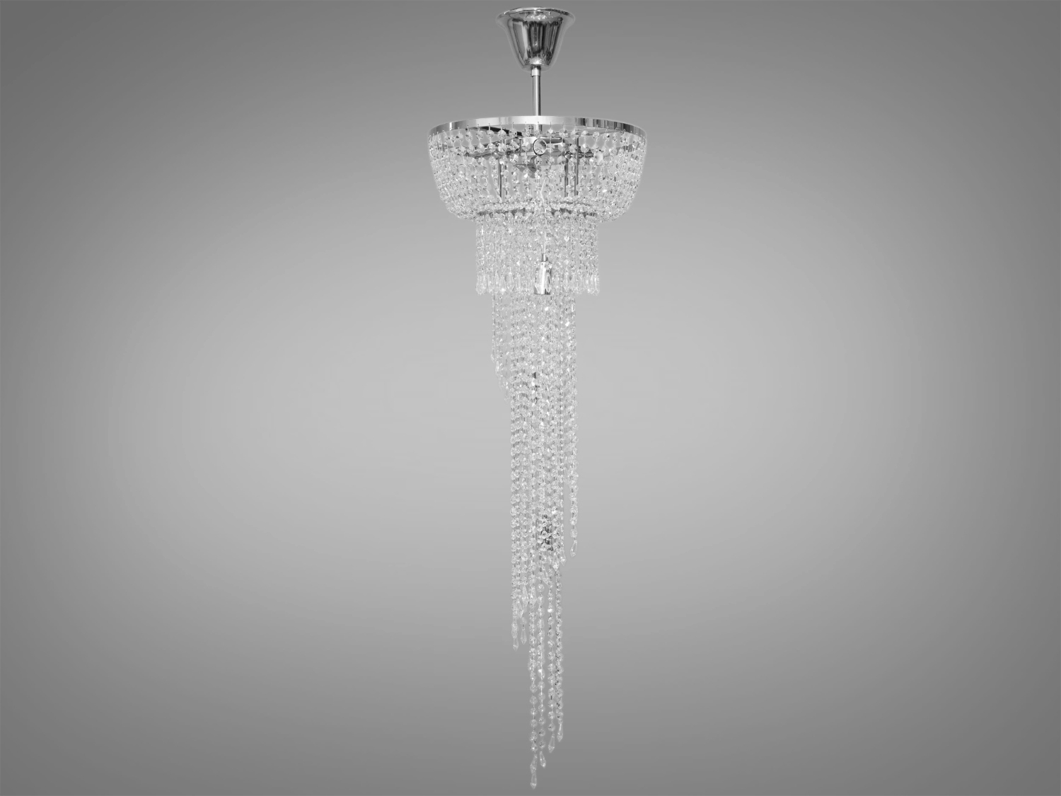 Елітна кришталева люстра для сходової зони також ідеально підходить для використання в холах або вітальні, сходових зонах приватних будинків, ресторанів або готелях. Кришталеві підвіски, виконані у правильній формі, створюють захоплюючий світловий ефект, граючи на світлі.
Ці класичні люстри ідеально підійдуть для використання у приміщеннях з висотою від двох з половиною до п'яти, і навіть до семи метрів.
Люстра-підвіс під лампи розжарювання, економки або світлодіодні лампи з цоколем Е14.
Увага. Вага люстри 6кг.