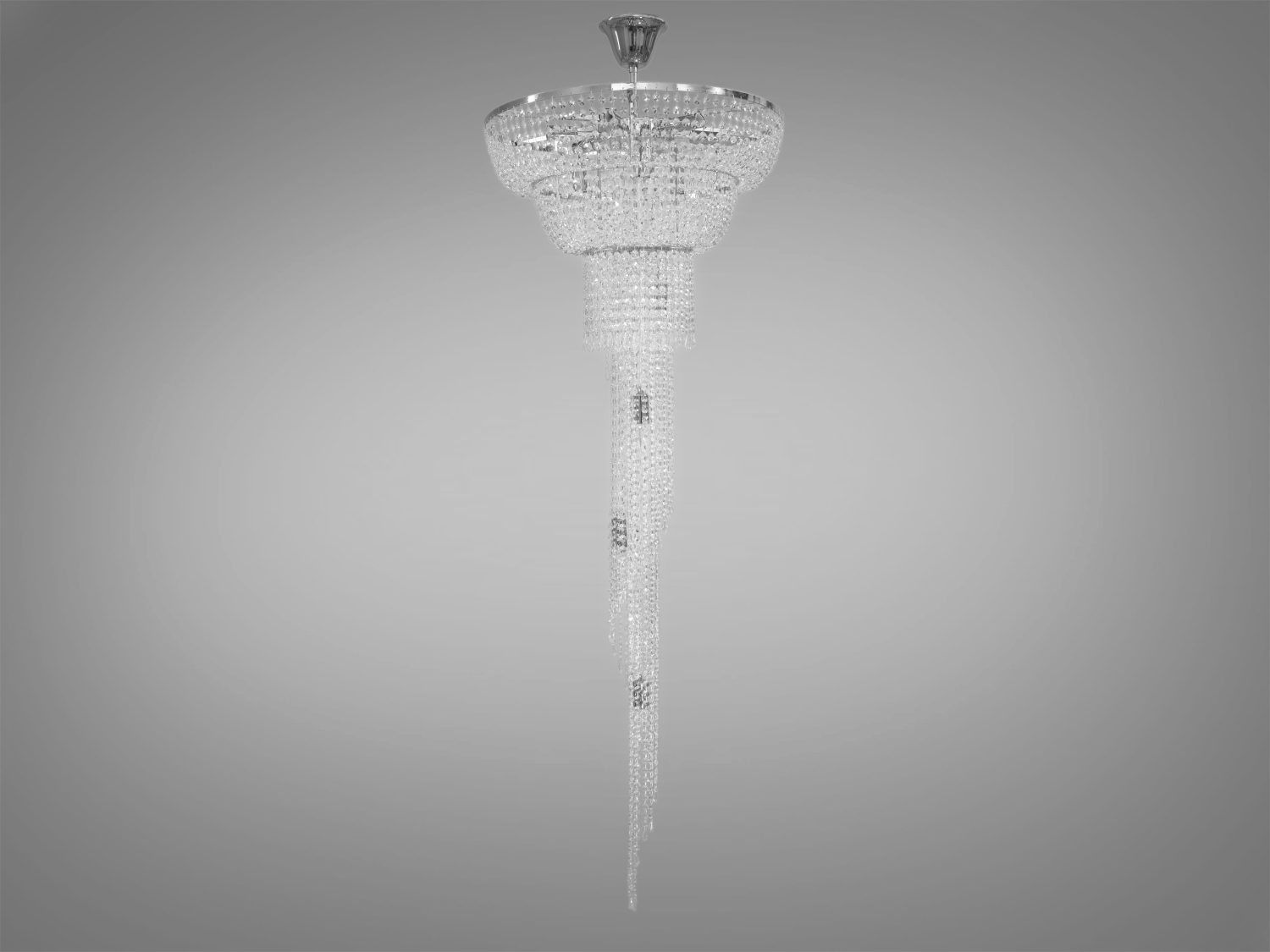Кришталева люстра преміум класу ідеально підходить для використання в холах або вітальнях, сходових зонах приватних будинків, ресторанів або готелях, підкреслюючи статус і смак його власника, надаючи вишуканості інтер'єру. Кришталеві підвіски, виконані у правильній формі, створюють захоплюючий світловий ефект, граючи на світлі.
Ці класичні каскадні люстри ідеально підійдуть для використання у приміщеннях з висотою від двох з половиною до п'яти, і навіть до семи метрів.
Люстра-підвіс під лампи розжарювання, економки або світлодіодні лампи з цоколем Е14.
Увага. Вага люстри 10кг.