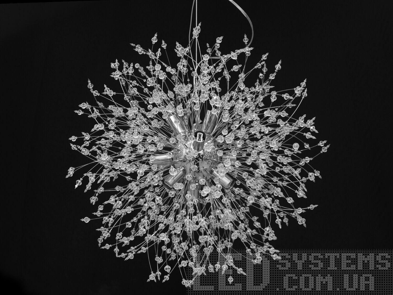 Сучасна кришталева люстра-підвіс 