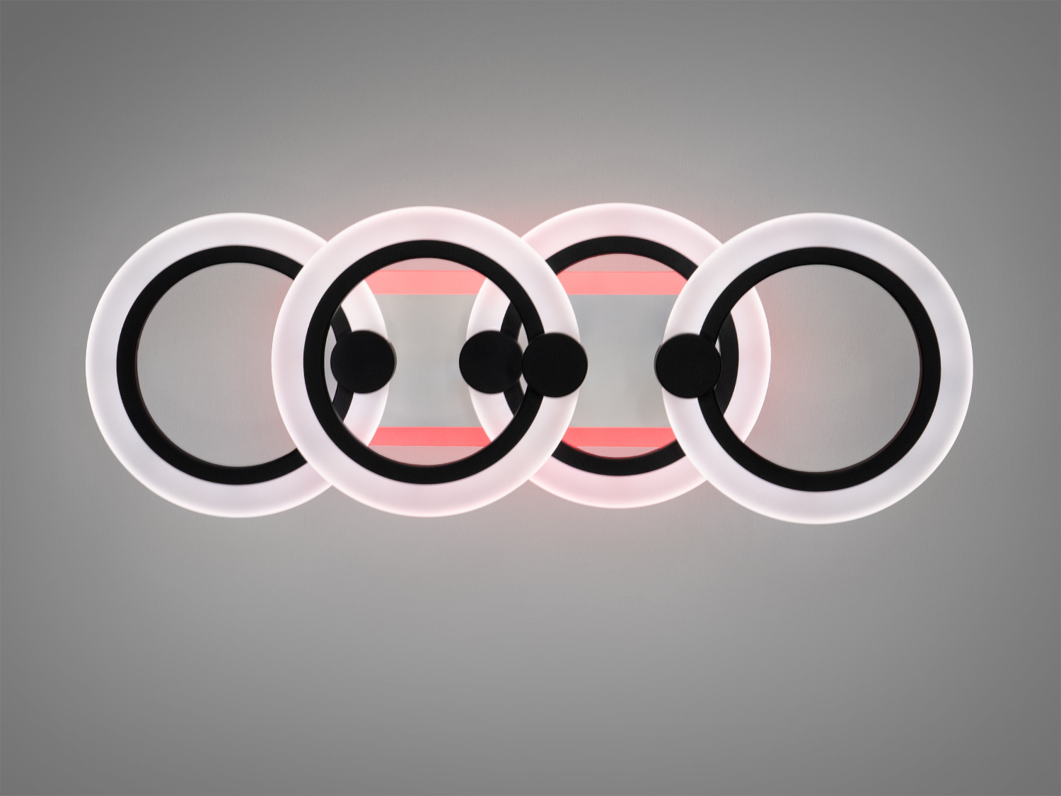 Потолочна люстра HA8022 чорна з пультом та LED кільцями — стильне та функціональне освітлення для сучасного інтер′єру.