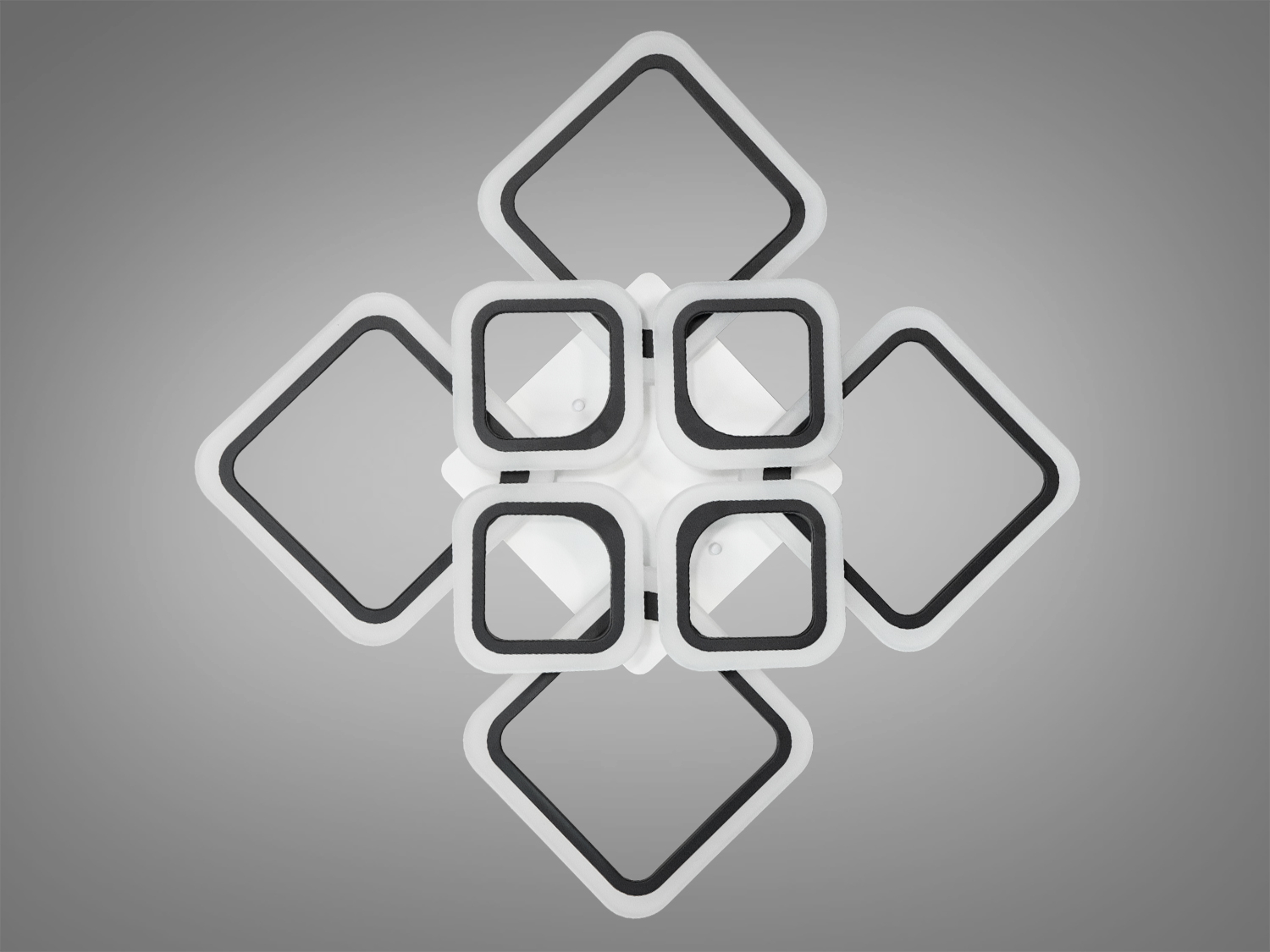 Потолочна люстра з серії 8060 чорного кольору з пультом дистанційного керування та LED-лампами для сучасних інтер′єрів.